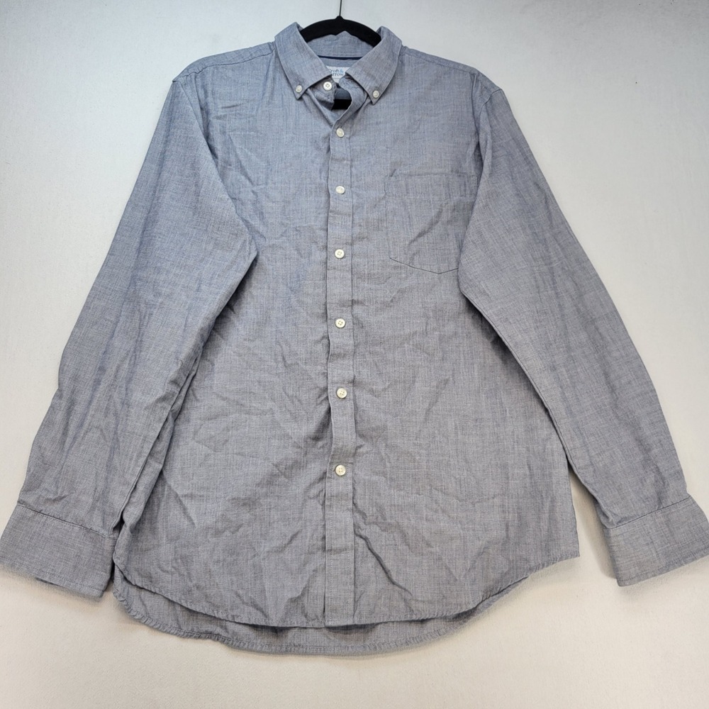 Croft & Barrow Button Down Shirt Men Large Blue Long Sleeve Cotton Blend